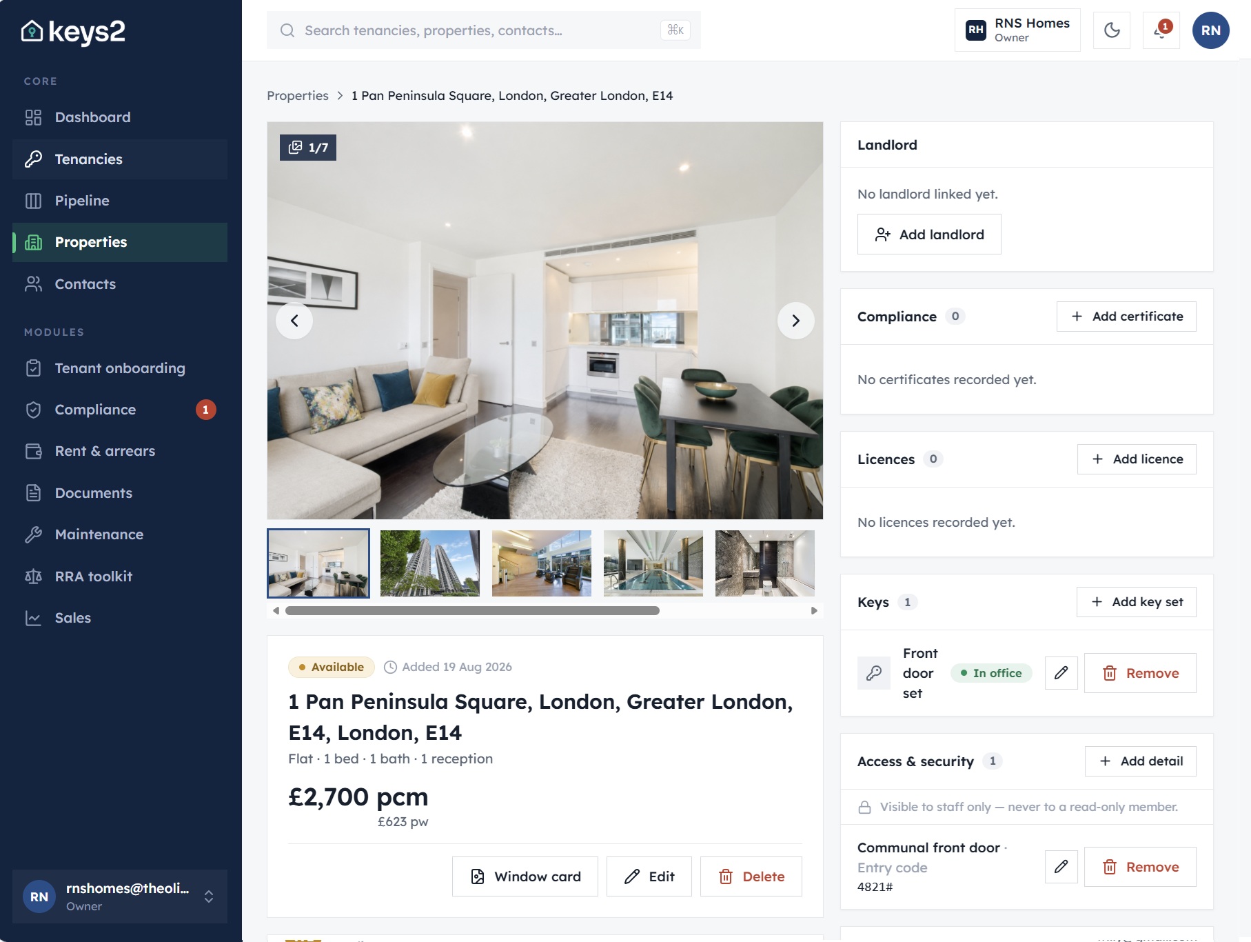 Property · particulars